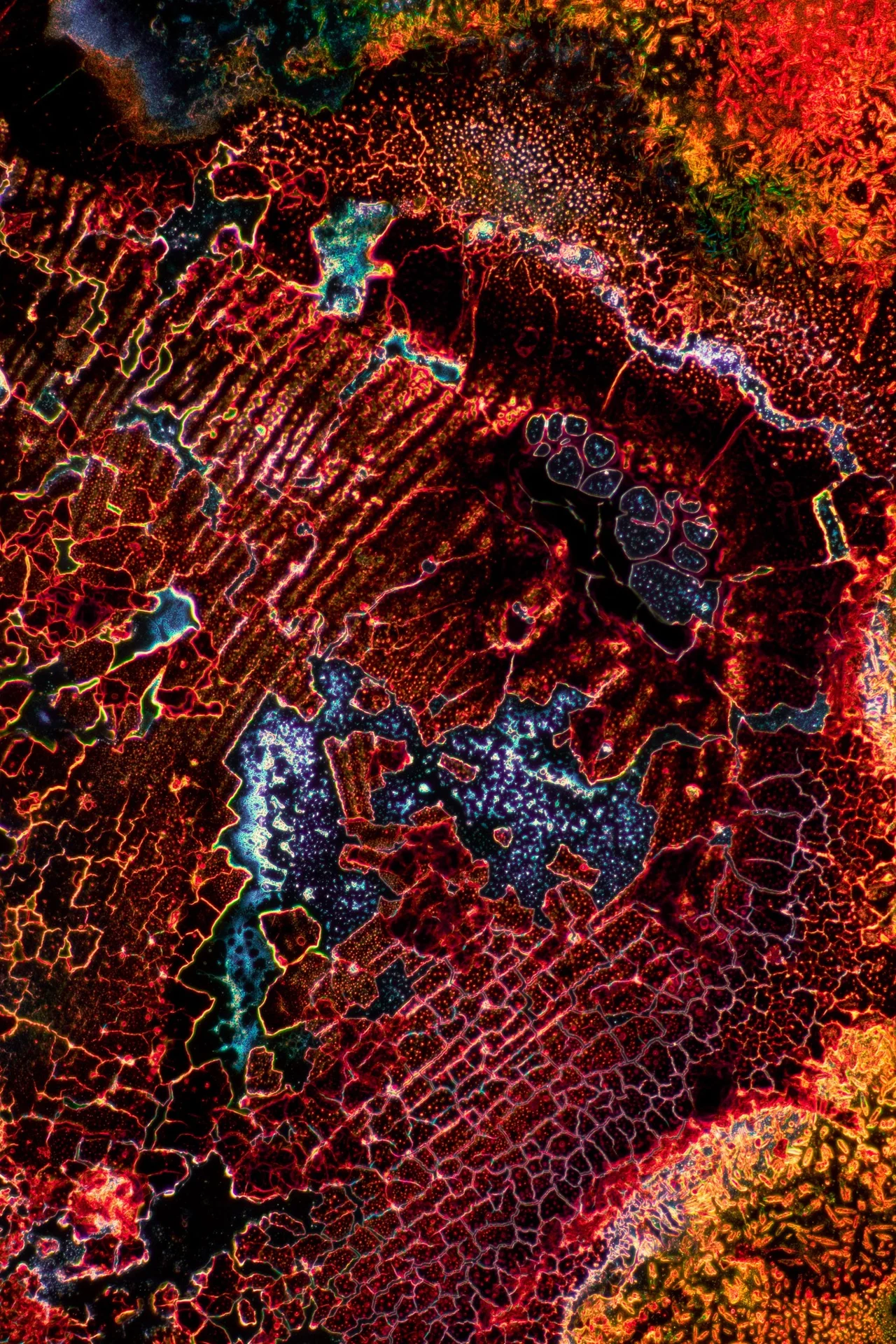 Red microscopic material study